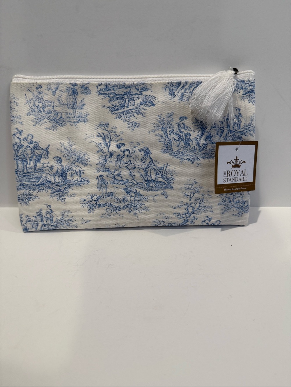The Royal Standard Blue Toile Cosmetic Pouch